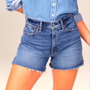 NWT Abercrombie & Fitch Curve Love 4" Mom Short High Rise Size 36|22